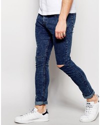 Jean skinny bleu marine Pull&Bear