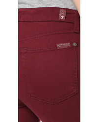 Jean skinny bordeaux 7 For All Mankind