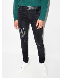 Jean skinny brodé noir Amiri