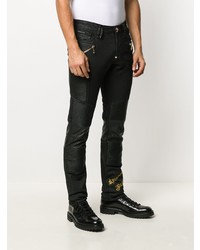 Jean skinny brodé noir Philipp Plein