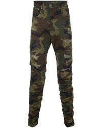 Jean skinny camouflage olive R13