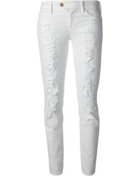 Jean skinny déchiré blanc 7 For All Mankind