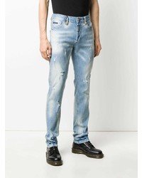 Jean skinny déchiré bleu clair Philipp Plein