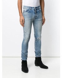 Jean skinny déchiré bleu clair Saint Laurent