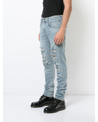 Jean skinny déchiré bleu clair R 13