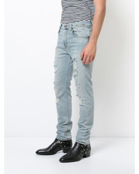 Jean skinny déchiré bleu clair R 13