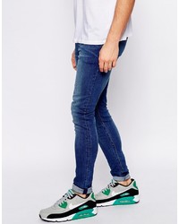 Jean skinny déchiré bleu marine Asos