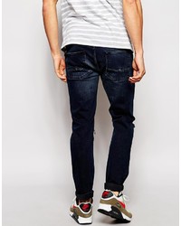 Jean skinny déchiré bleu marine Asos