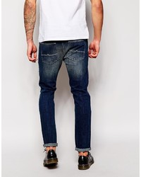 Jean skinny déchiré bleu marine Asos