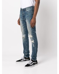 Jean skinny déchiré bleu marine Ksubi