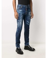 Jean skinny déchiré bleu marine DSQUARED2