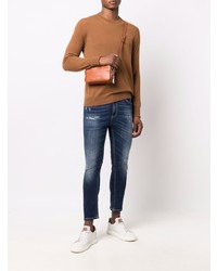 Jean skinny déchiré bleu marine Dondup