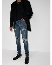 Jean skinny déchiré bleu marine Amiri