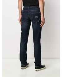 Jean skinny déchiré bleu marine Philipp Plein