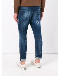 Jean skinny déchiré bleu marine DSQUARED2