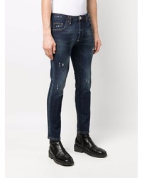 Jean skinny déchiré bleu marine Philipp Plein