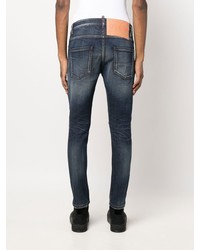 Jean skinny déchiré bleu marine Philipp Plein