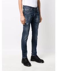 Jean skinny déchiré bleu marine Dondup