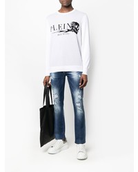 Jean skinny déchiré bleu marine Philipp Plein