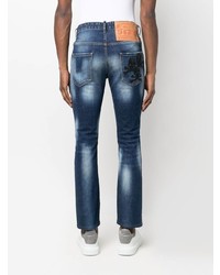 Jean skinny déchiré bleu marine Philipp Plein