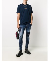 Jean skinny déchiré bleu marine DSQUARED2