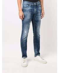 Jean skinny déchiré bleu marine Dondup