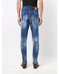 Jean skinny déchiré bleu marine DSQUARED2