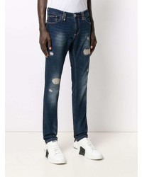 Jean skinny déchiré bleu marine Philipp Plein