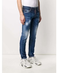 Jean skinny déchiré bleu marine DSQUARED2