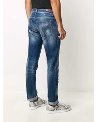 Jean skinny déchiré bleu marine Dondup