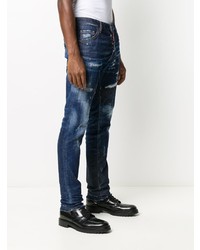 Jean skinny déchiré bleu marine DSQUARED2