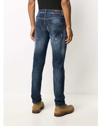 Jean skinny déchiré bleu marine Dondup