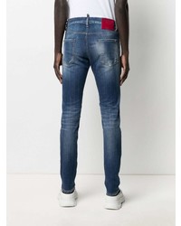 Jean skinny déchiré bleu marine DSQUARED2