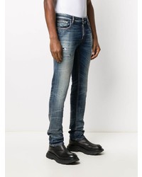 Jean skinny déchiré bleu marine Just Cavalli