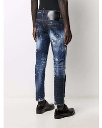 Jean skinny déchiré bleu marine DSQUARED2