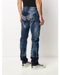 Jean skinny déchiré bleu marine Philipp Plein