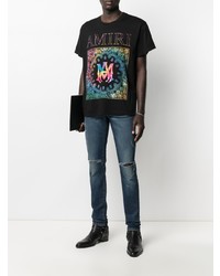 Jean skinny déchiré bleu marine Amiri