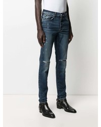 Jean skinny déchiré bleu marine Amiri