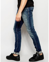 Jean skinny déchiré bleu marine Diesel