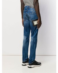 Jean skinny déchiré bleu marine Philipp Plein