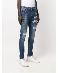 Jean skinny déchiré bleu marine John Richmond