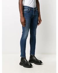 Jean skinny déchiré bleu marine Dondup