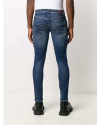 Jean skinny déchiré bleu marine Dondup