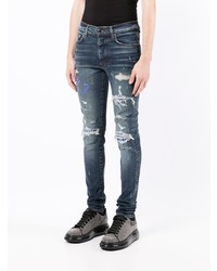 Jean skinny déchiré bleu marine Amiri