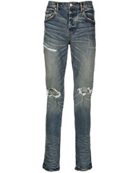 Jean skinny déchiré bleu marine purple brand