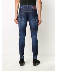 Jean skinny déchiré bleu marine DSQUARED2