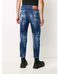 Jean skinny déchiré bleu marine DSQUARED2