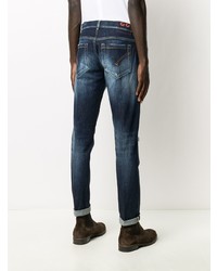 Jean skinny déchiré bleu marine Dondup