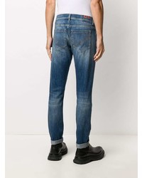 Jean skinny déchiré bleu marine Dondup