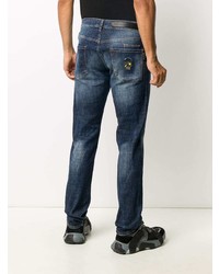 Jean skinny déchiré bleu marine Philipp Plein